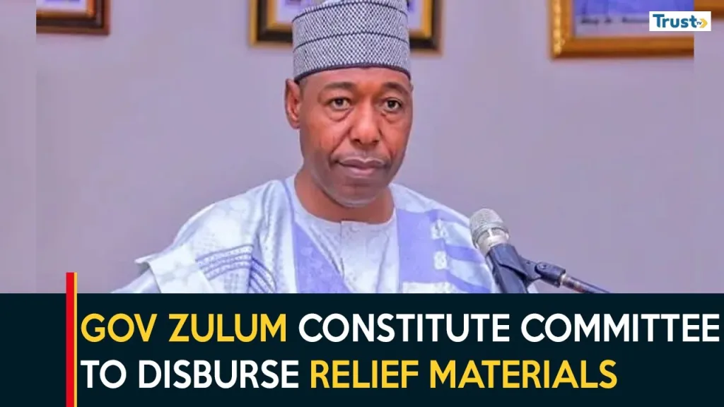Maiduguri Flood: Governor Zulum constituts committee to disburse relief materials
