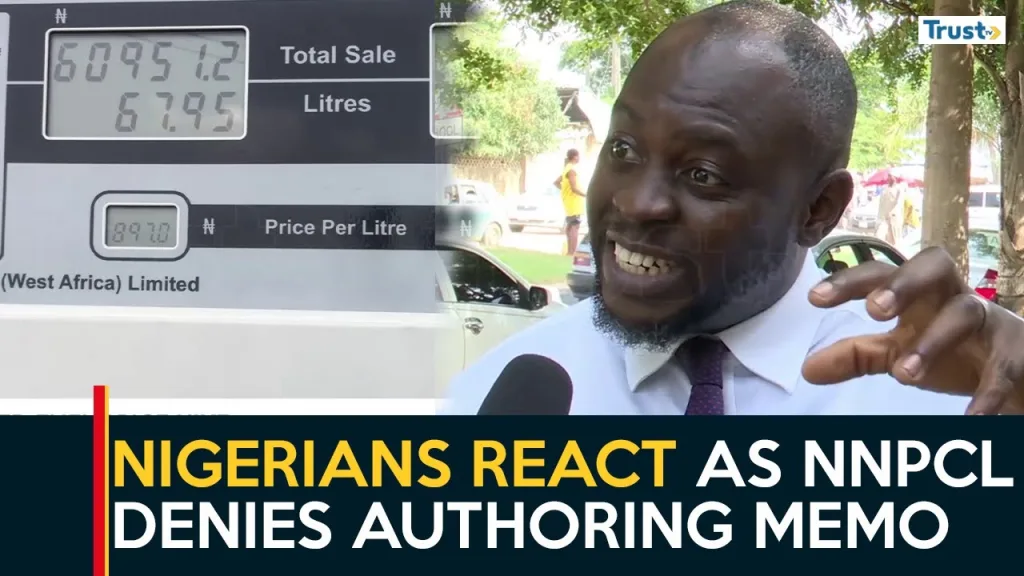 Nigerians react as NNPCL denies authoring memo announcing increase