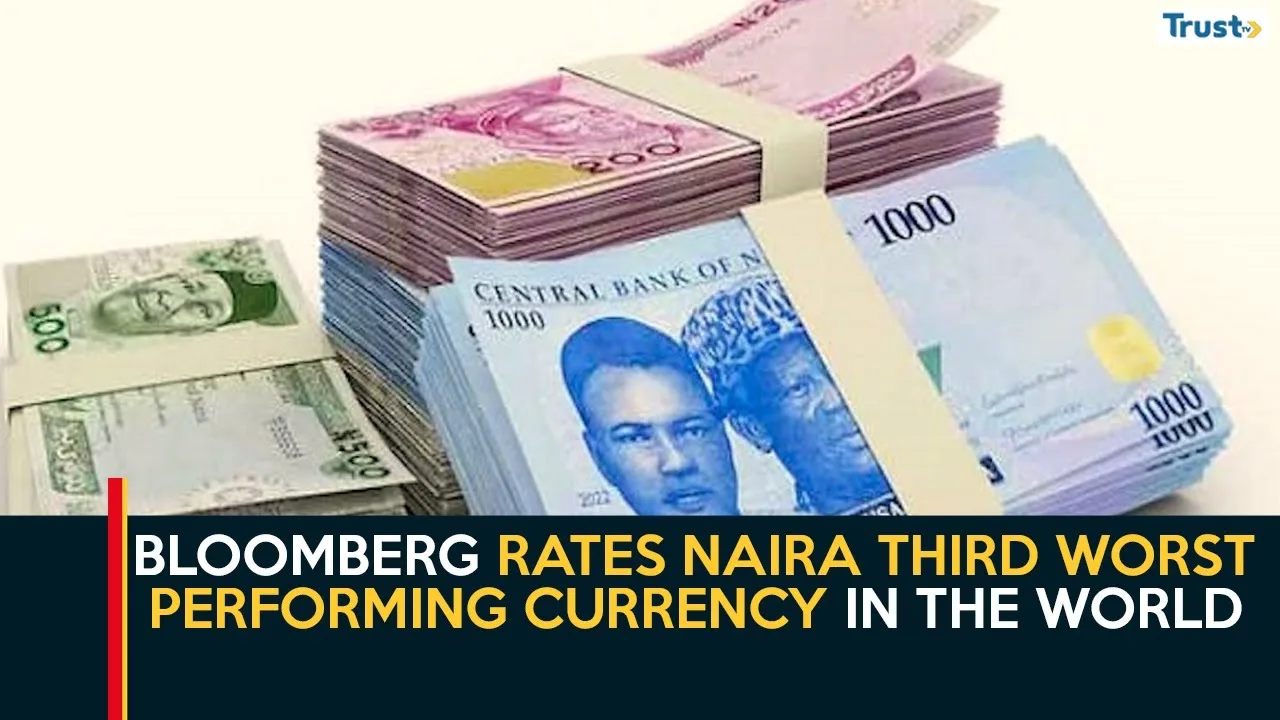Bloomberg rates Naira third worst performing currency in the world