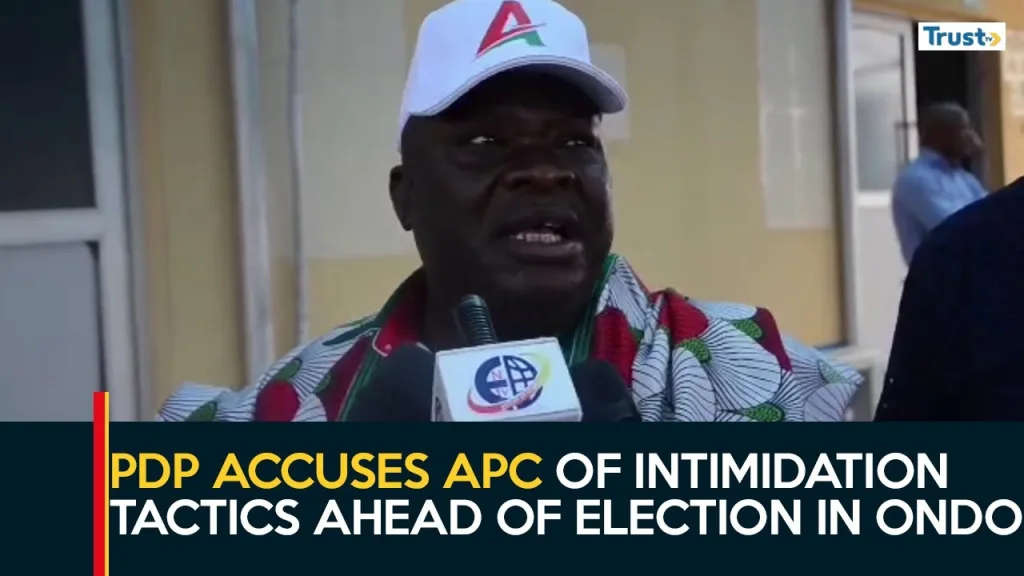 Ondo Decides: PDP accuses APC of intimidation tactics ahead of election