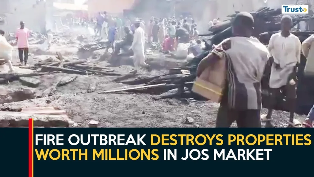 Plateau Inferno: Fire outbreak destroys properties worth millions in Jos market