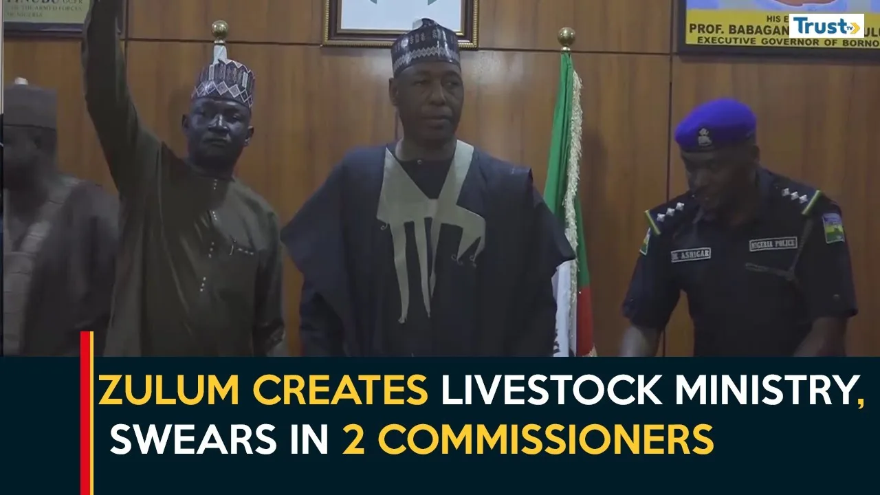 Gov. Zulum creates livestock ministry, swears in 2 commissioners