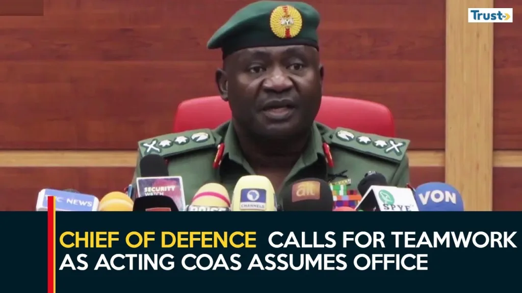 Chief of Defence staff calls for teamwork as acting COAS assumes office