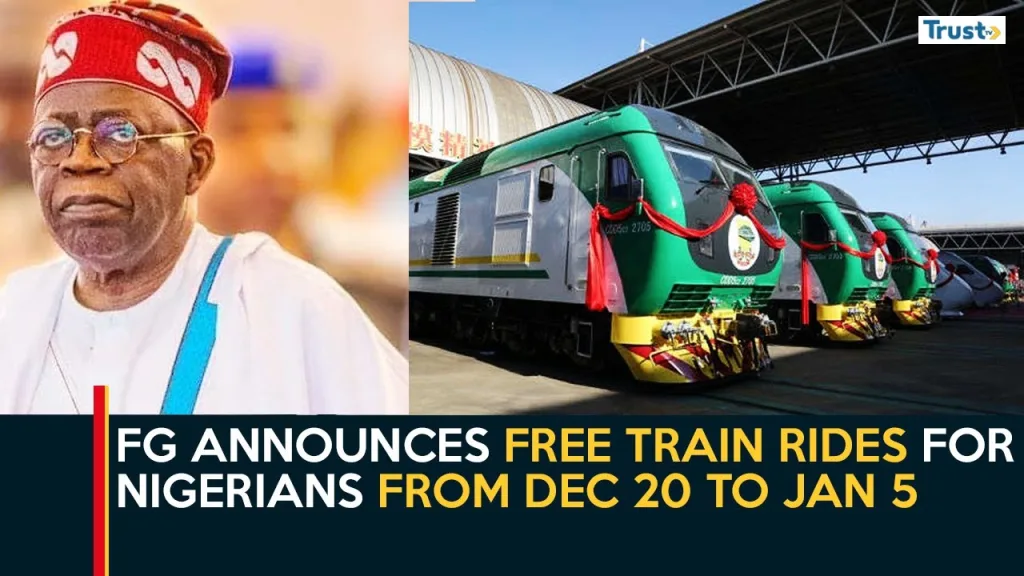 FEC Meeting: FG Announces Free train rides for Nigerians from Dec 20 to Jan 5