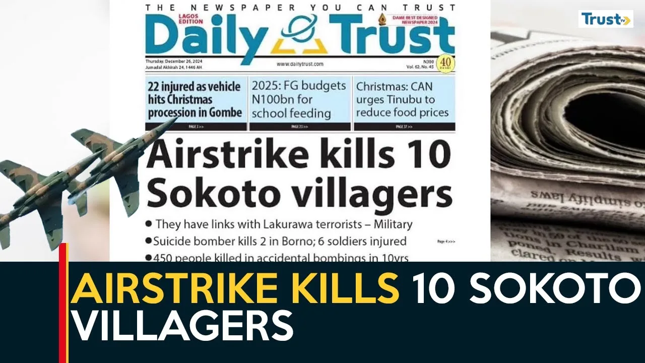 Airstrike kills 10 Sokoto villagers 
