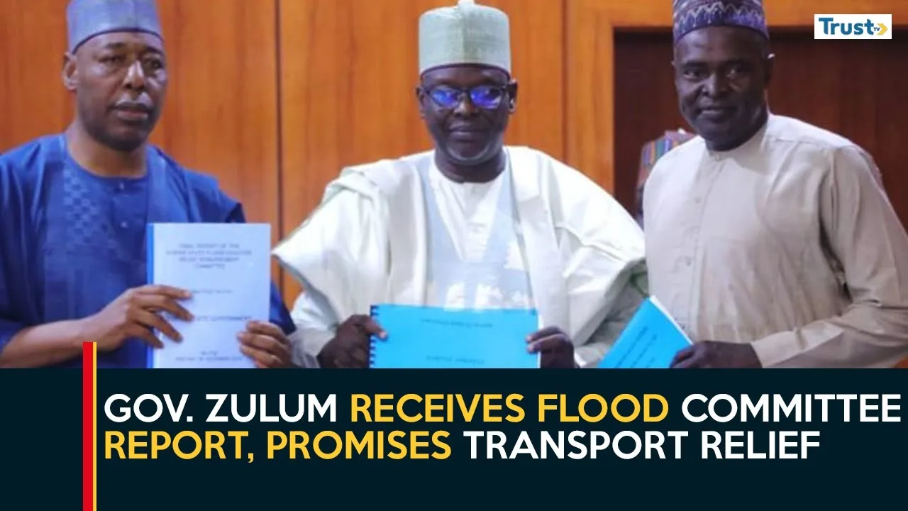 Gov. Zulum receives flood committee report, promises transportation relief