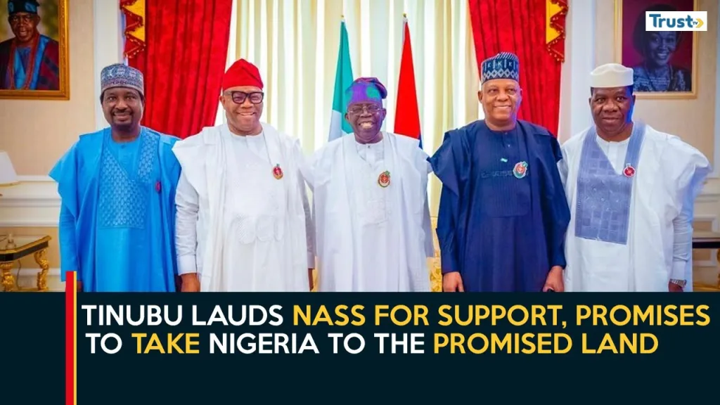 New Year Homage: Tinubu lauds NASS for support, promises to take Nigeria to the promised land
