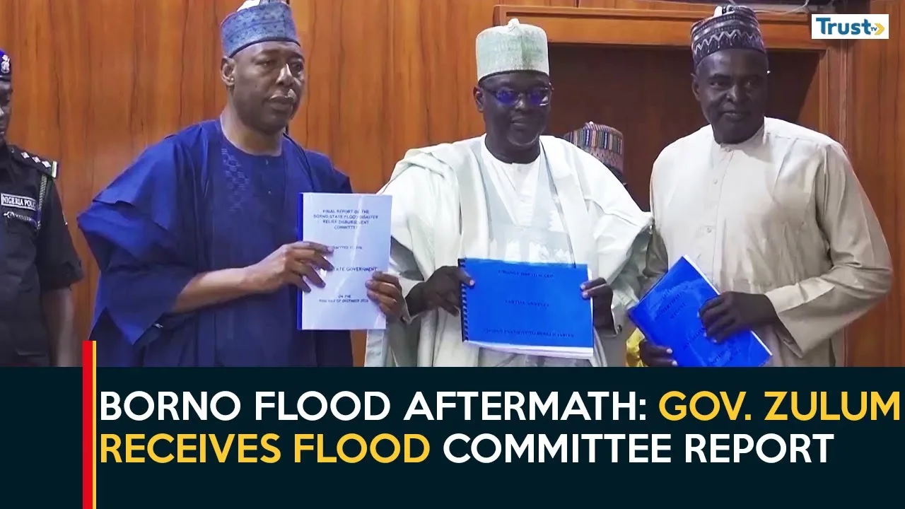 Borno Flood Aftermath: Gov. Zulum receives flood committee report, promises transportation relief