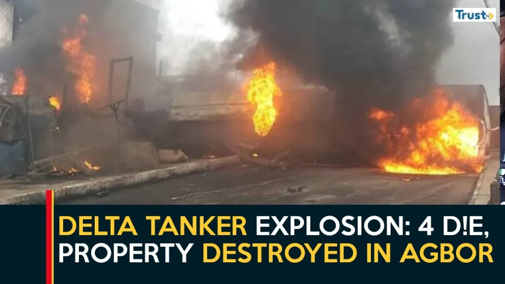Delta Tanker Explosion: 4 die, property destroyed in Agbor