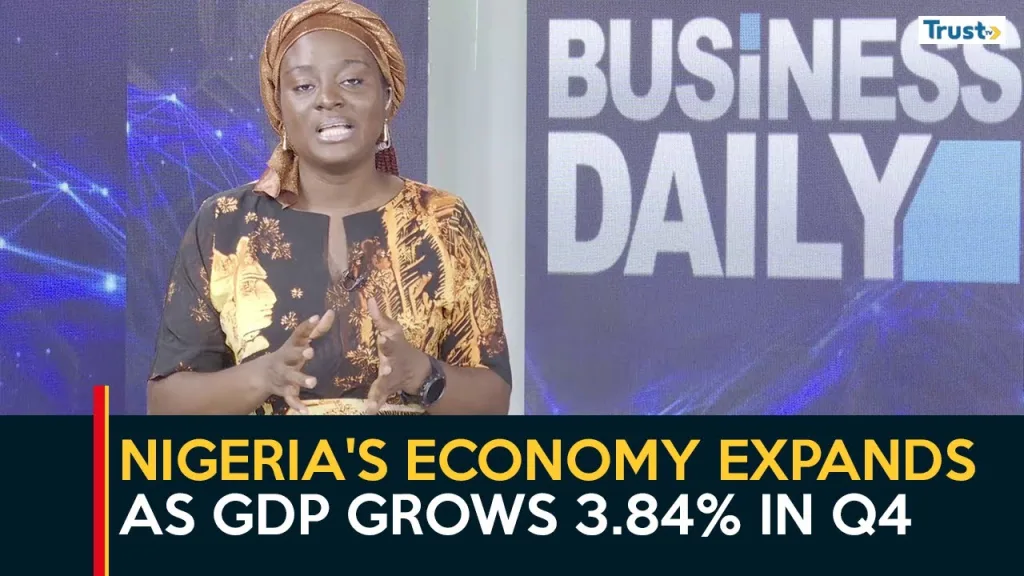 Nigeria’s economy expands as GDP grows 3.84% in Q4 