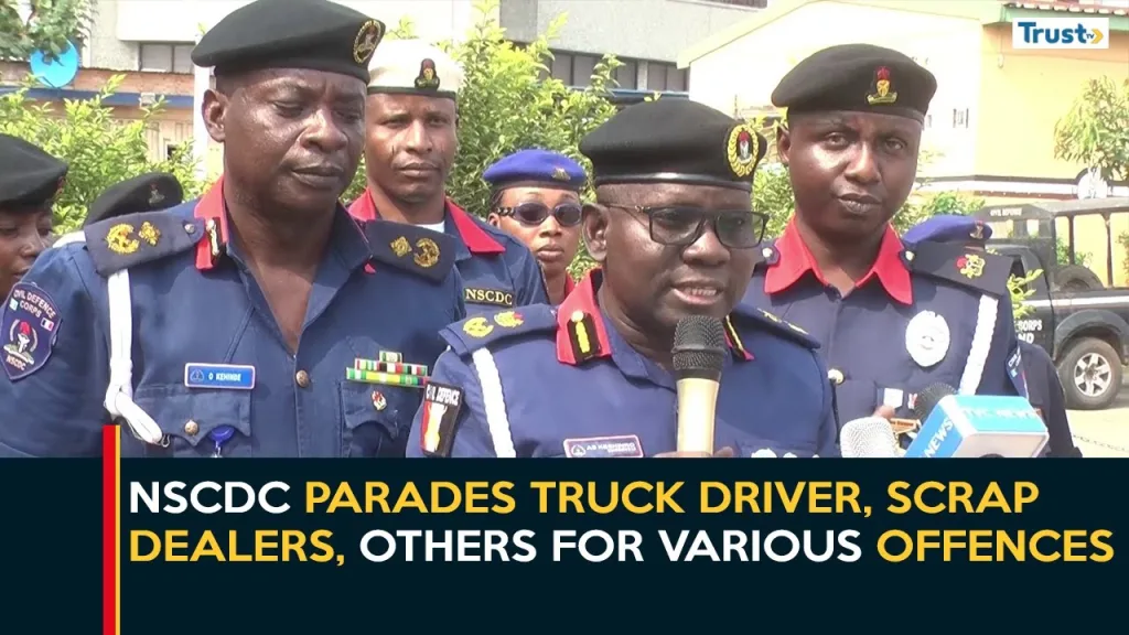 Lagos Security: State NSCDC parades truck driver, scrap dealers, others for various offences