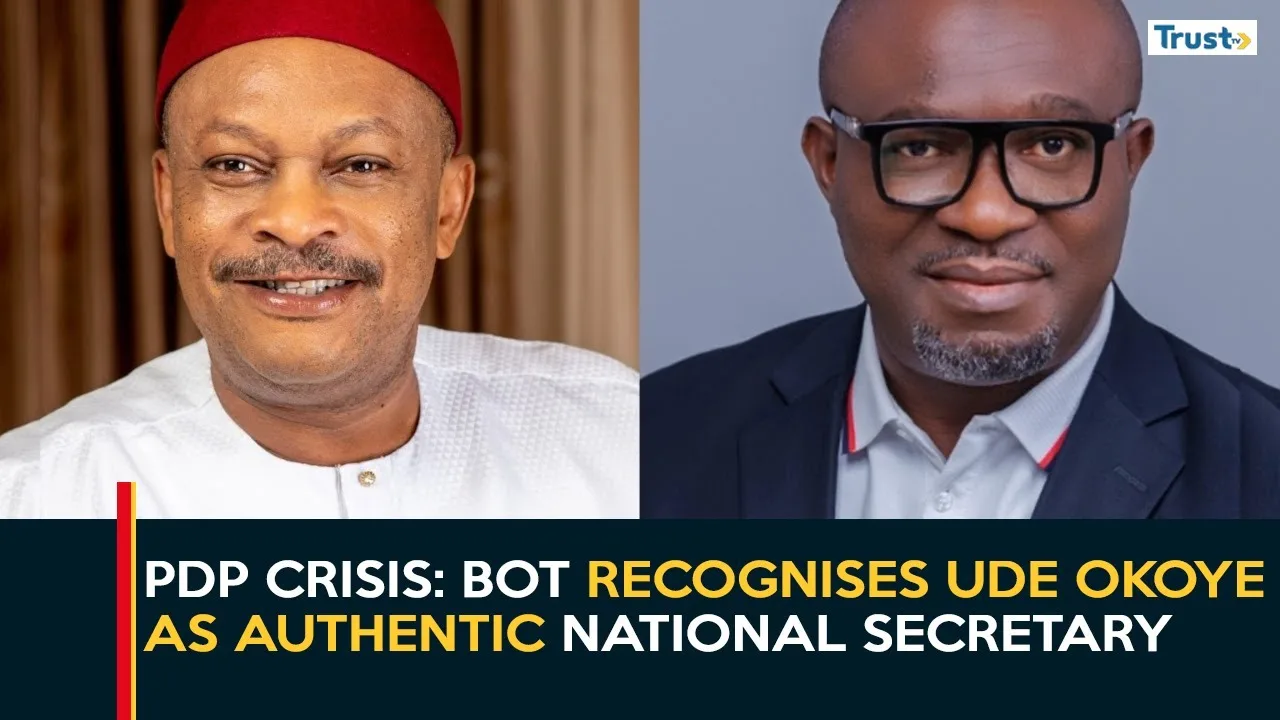 PDP Crisis: Party’s BoT recognises Ude Okoye as authentic national secretary