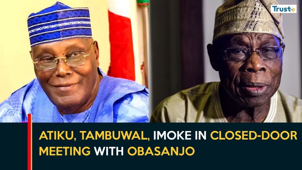 2027 Premutations: Atiku, Tambuwal, Imoke in closed-door meeting with Obasanjo