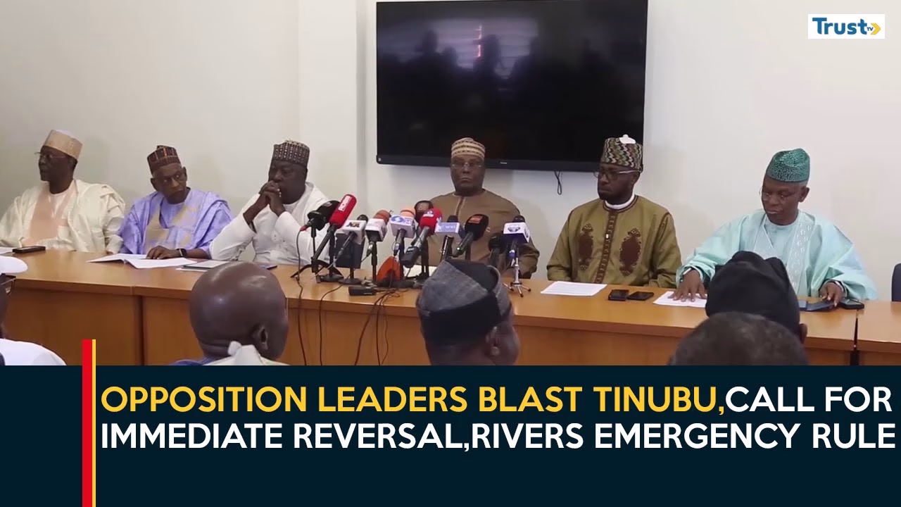 Rivers Emergency Rule: Opposition leaders blast Tinubu, call for immediate reversal
