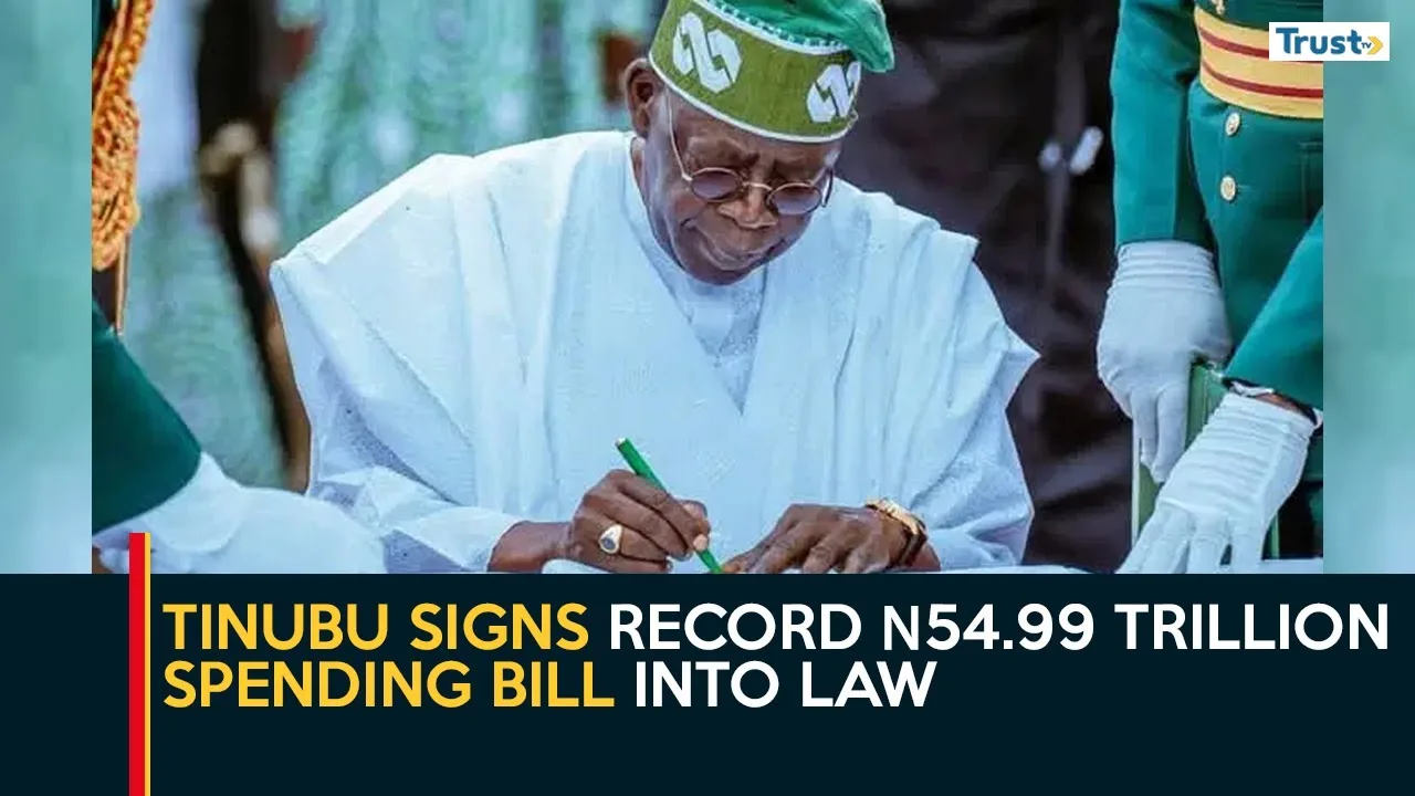 2025 Budget: Tinubu signs record N54.99 trillion spending bill into law