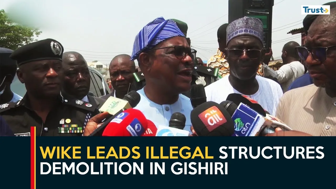 Wike leads illegal structures demolition in Gishiri for road construction