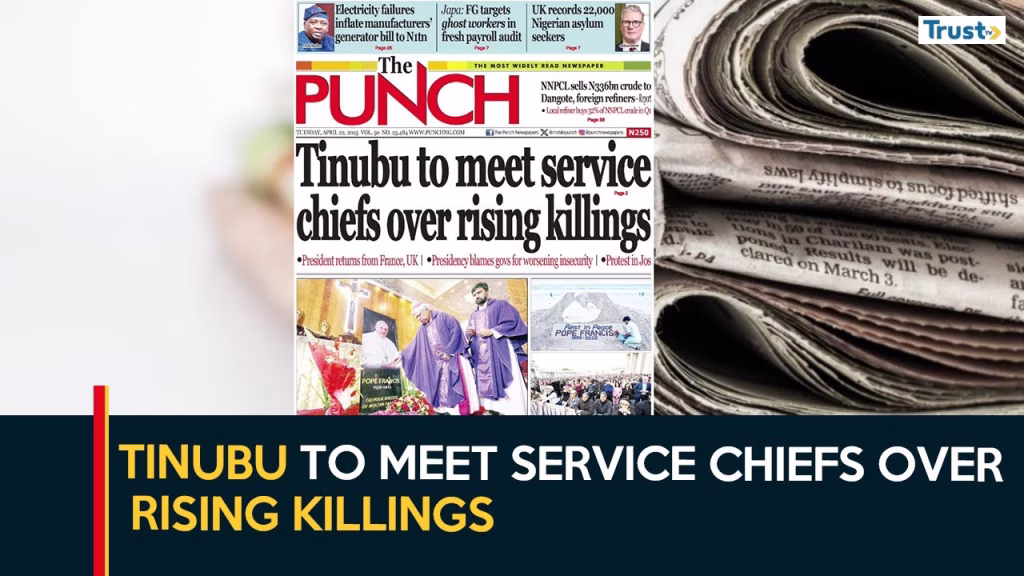 Tinubu to meet service chiefs over rising killings
