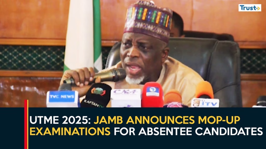UTME 2025: JAMB announces mop-up examinations for absentee candidates