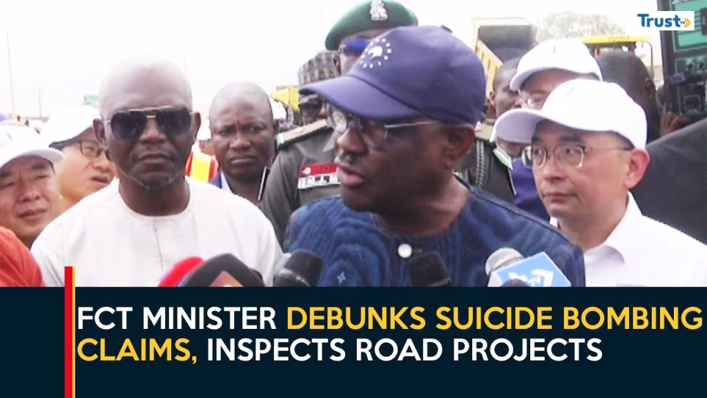 FCT minister debunks suicide bombing claims, inspects road projects