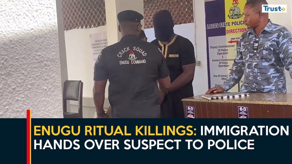 Enugu Ritual Killings: Immigration hands over suspect arrested at Seme border to police