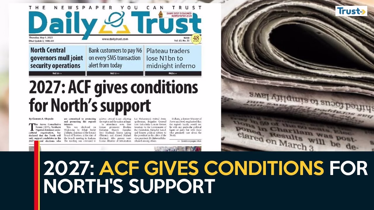2027: ACF gives conditions for North’s support