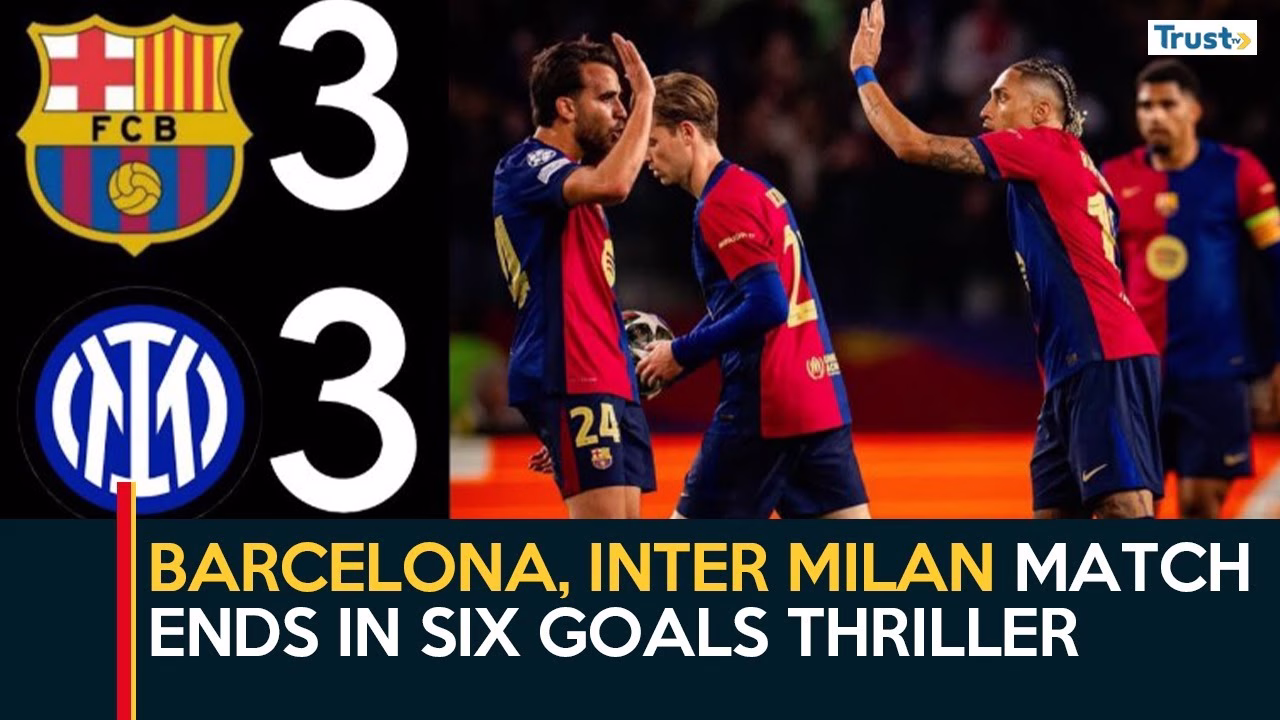 Barcelona vs Inter Milan match ends in six goals thriller