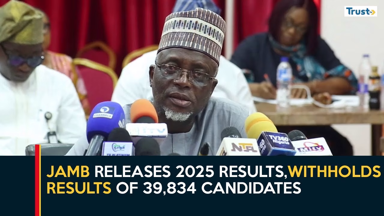 2025 JAMB Results: Board withholds results of 39,834 candidates