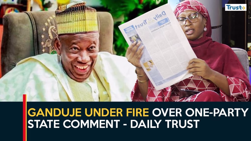 Ganduje under fire over one-party state comment 