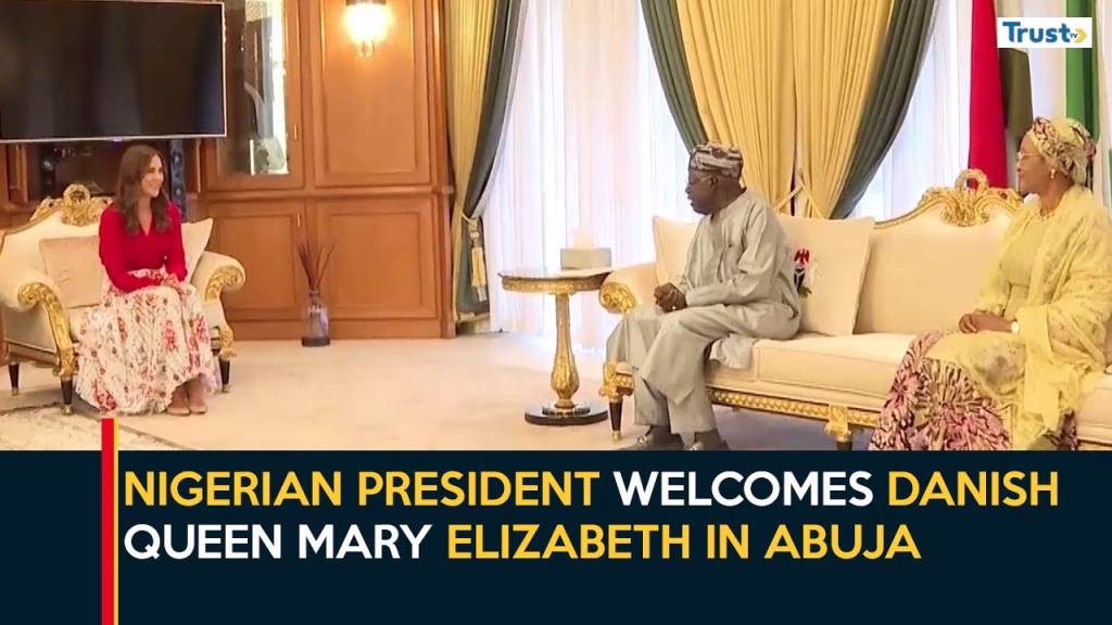 Nigerian President welcomes Danish wueen Mary Elizabeth in Abuja