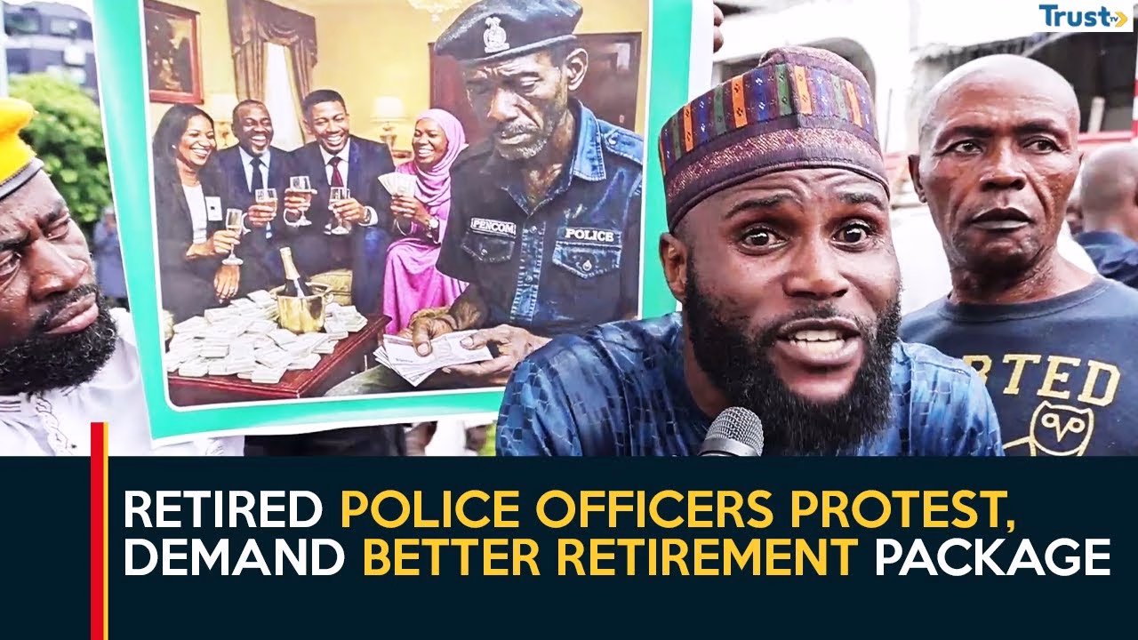 Retired Police Officer’s Welfare: Force retirees storm Louis Edet House, demand better retirement package