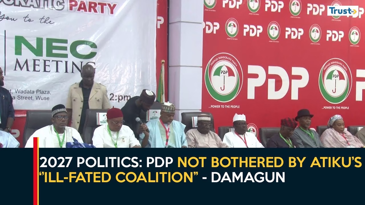 2027 Politics: PDP not bothered by Atiku’s “ill-fated coalition” – Damagun