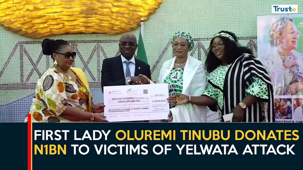 Victims of Yelwata Attack: First Lady Oluremi Tinubu donates ₦1 billion