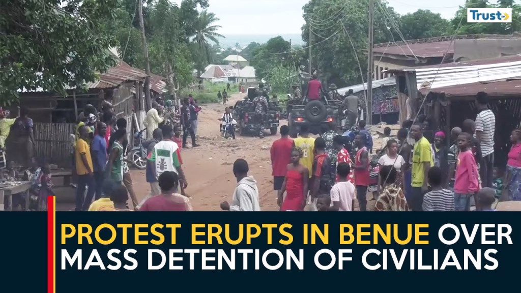Controversial Arrest: Protest erupts in Benue over mass detention of civilians