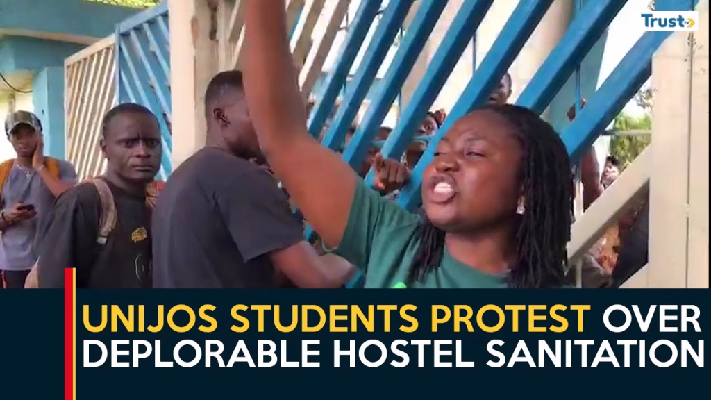 UniJos students protest Over deplorable hostel sanitation conditions