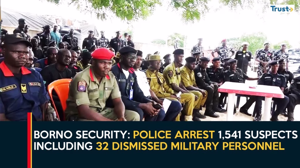 Borno Security: Police arrest 1,541 suspects including 32 dismissed military personnel