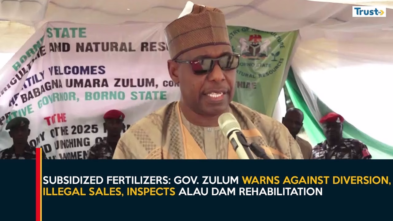 Subsidized Fertilizer: Gov. Zulum warns against diversion, illegal sales, inspects Alau Dam rehabilitation