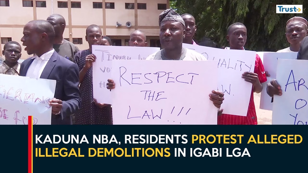 Kaduna Forced Evictions: State NBA, residents protest alleged illegal demolitions in Igabi LGA
