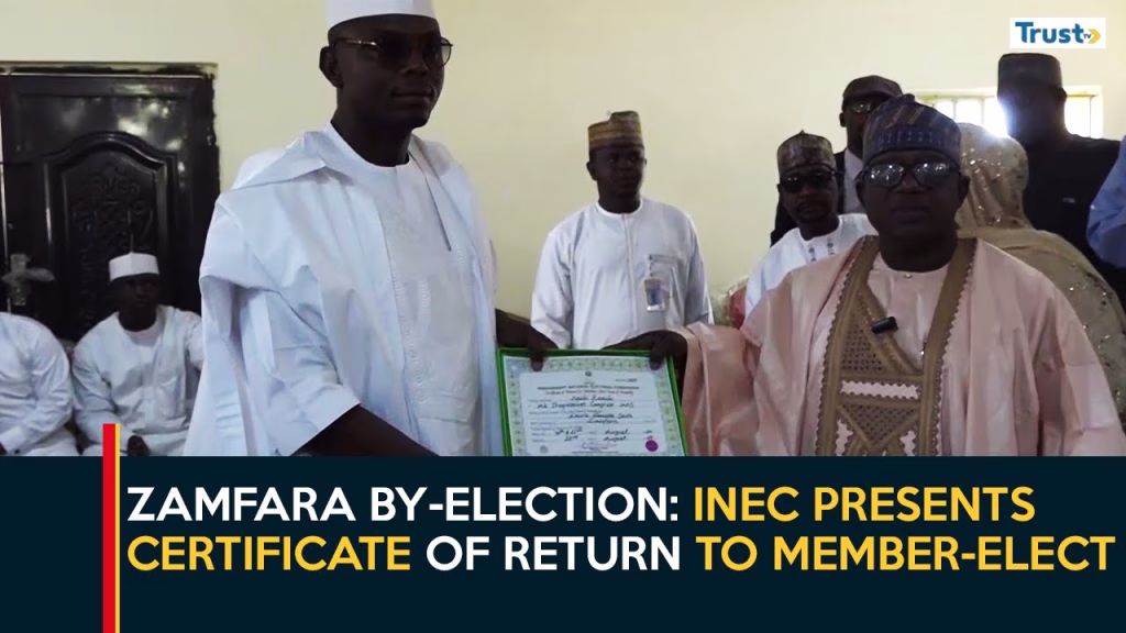 Zamfara By-Election: INEC presents certificate of return to member-elect