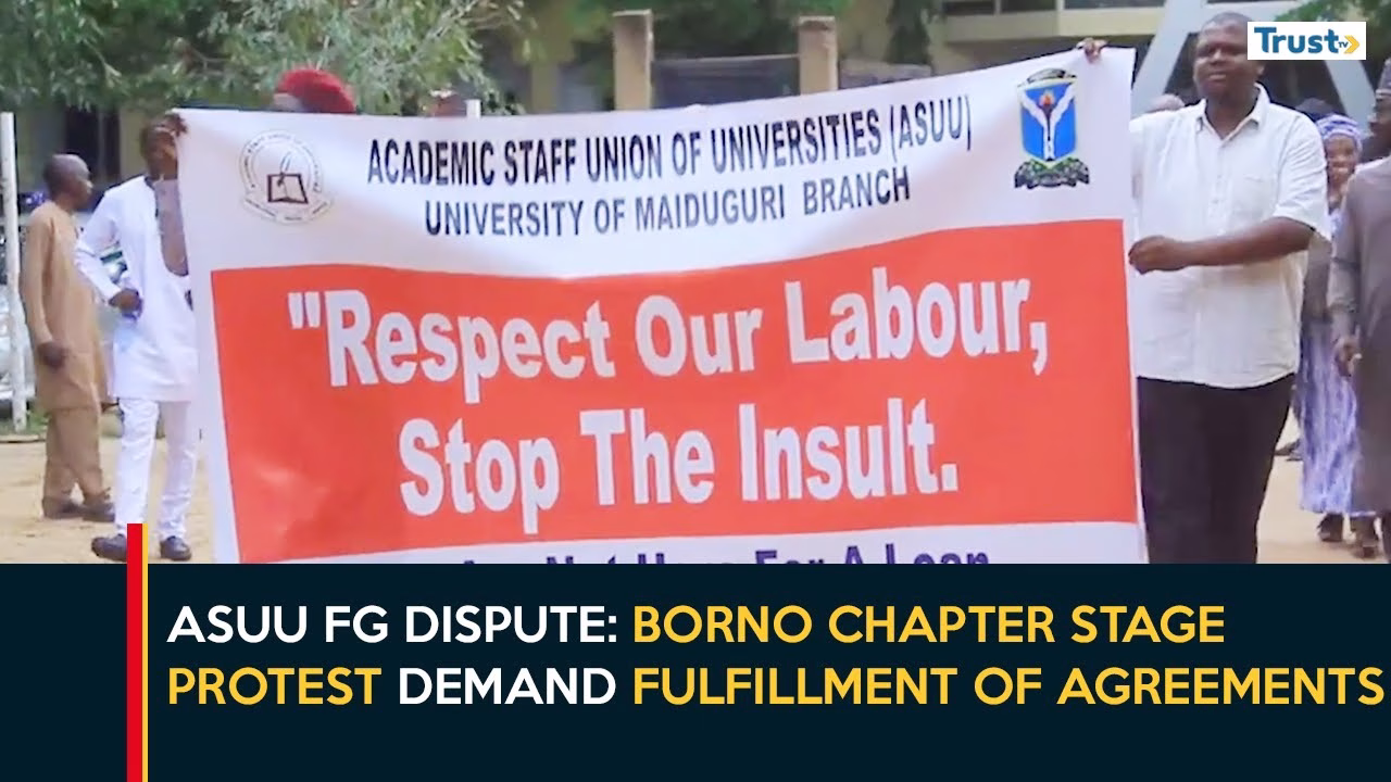 ASUU FG Dispute: Borno chapter stage protest, demand fulfillment of agreements