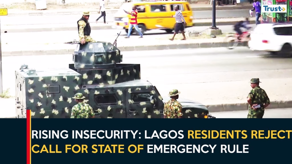 Rising Insecurity: Lagos residents reject call for state of emergency rule