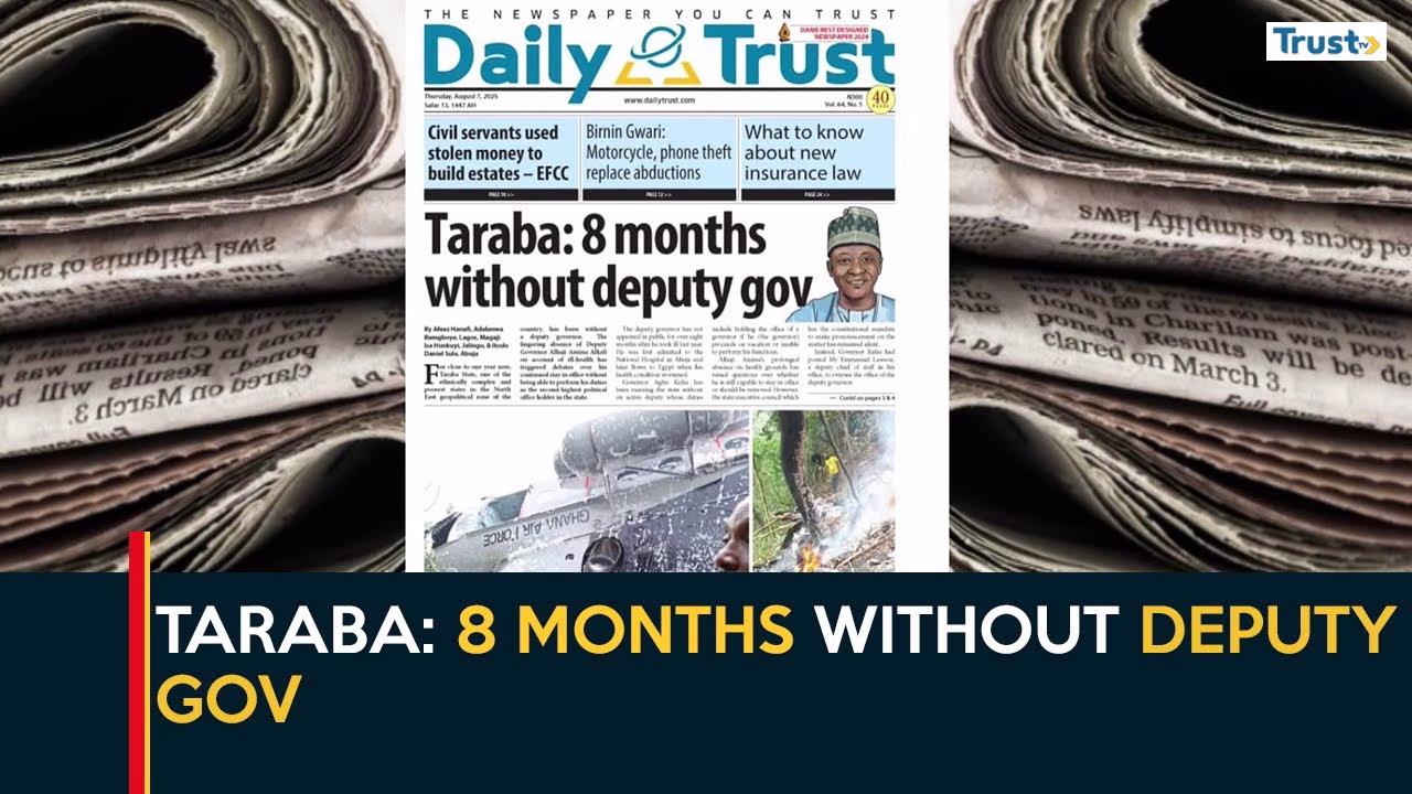 Taraba: 8 months without deputy gov 