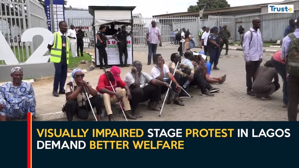 Farmcraft School Closure: Visually impaired stage protest in Lagos, demand reopening, better welfare