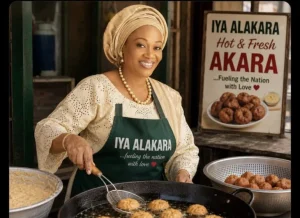 Reactions as Tinubu media centre shares AI image of First Lady selling Akara